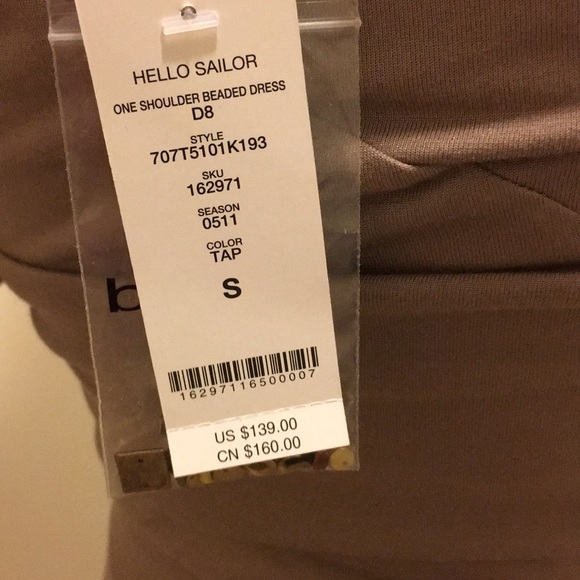 BEBE NWT sexy one shoulder dress - Picture 4 of 8